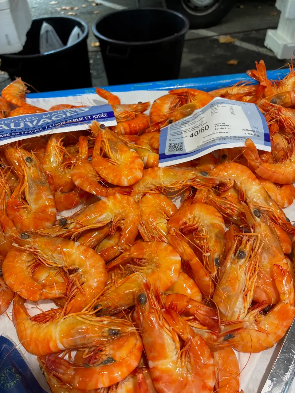 Gambas cuites